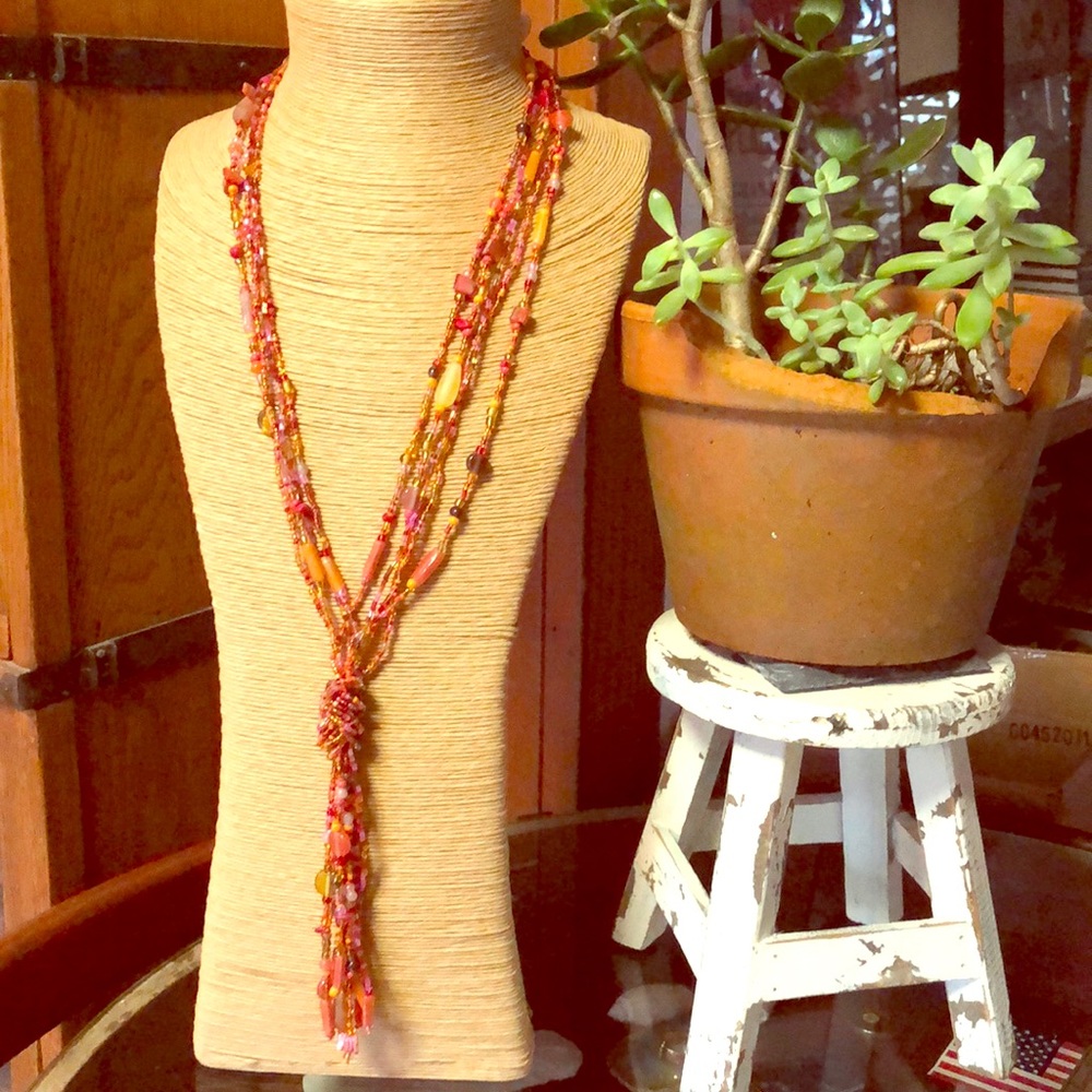 🌸Seed bead long necklace